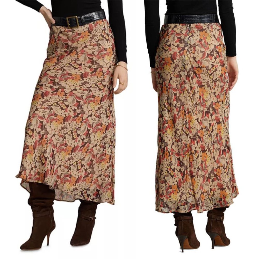 Polo Ralph Lauren‎ Floral-print Maxi Skirt Women's 6